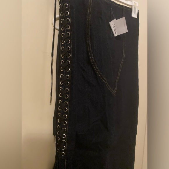 Denim Maxi Skirt - Picture 1 of 4
